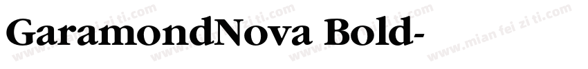 GaramondNova Bold字体转换